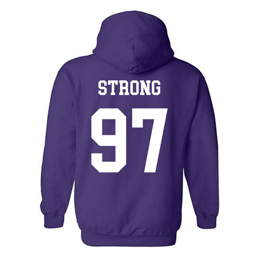 Northwestern - NCAA Football : Braxton Strong - Sports Shersey Hooded Sweatshirt-1