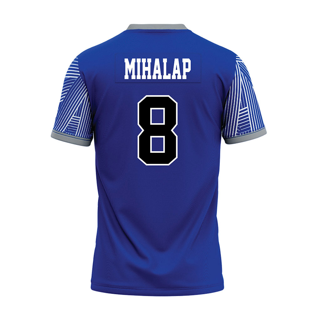 CNU - NCAA Football : Isaak Mihalap - Blue Premium Football Jersey-1