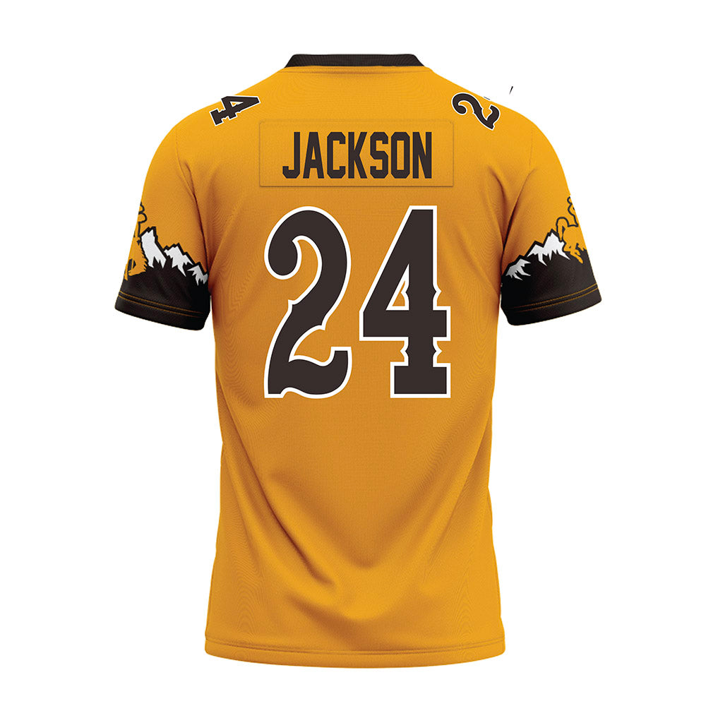 Wyoming - NCAA Football : Drew Jackson - Gold Premium Football Jersey