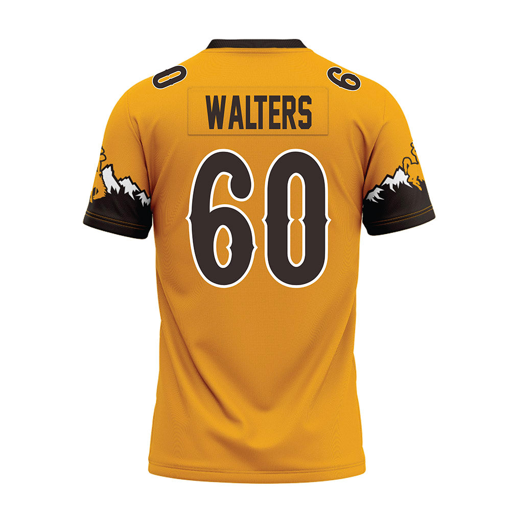 Wyoming - NCAA Football : Wyatt Walters - Gold Premium Football Jersey-1