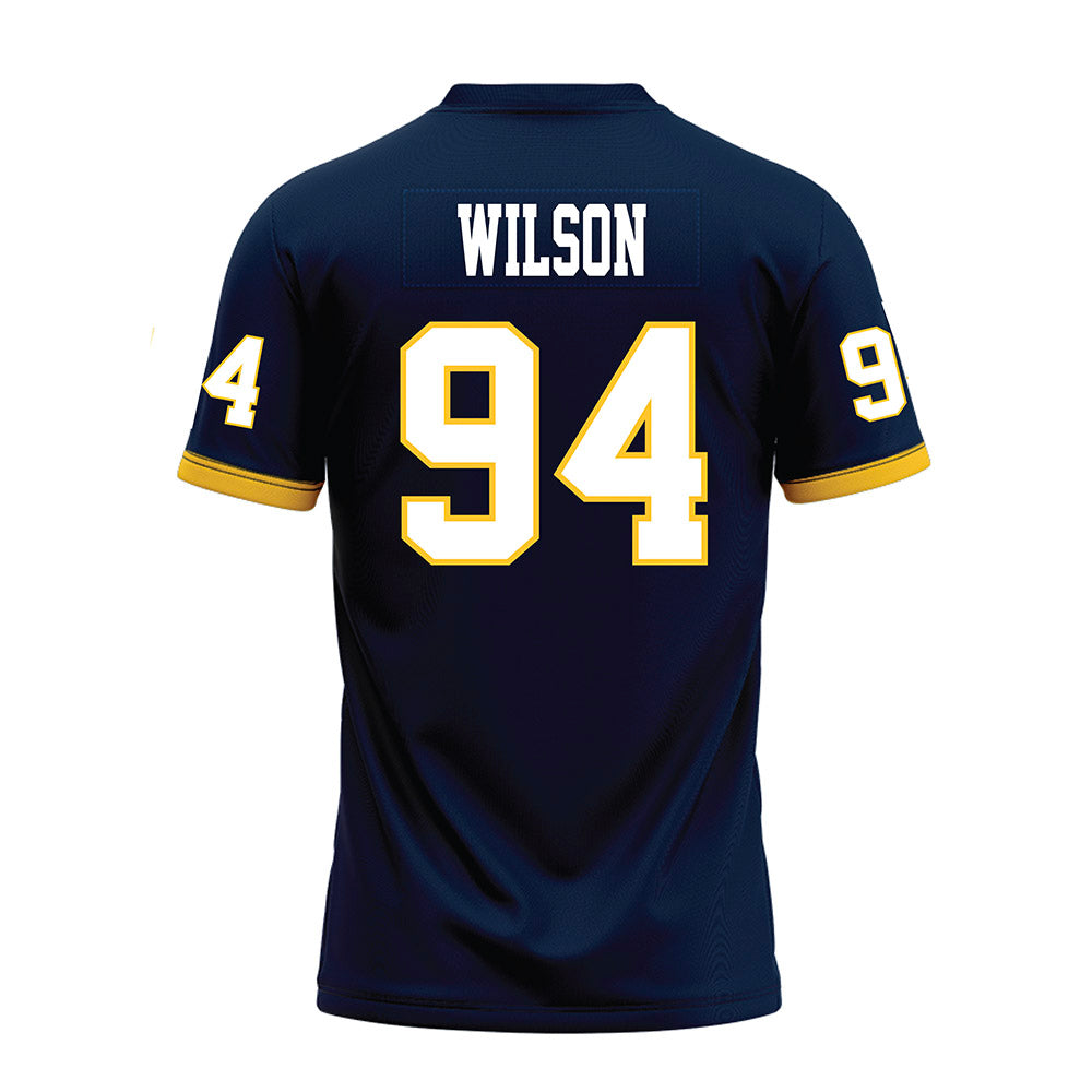 Murray State - NCAA Football : Rickshun Wilson - Navy Premium Football Jersey-1