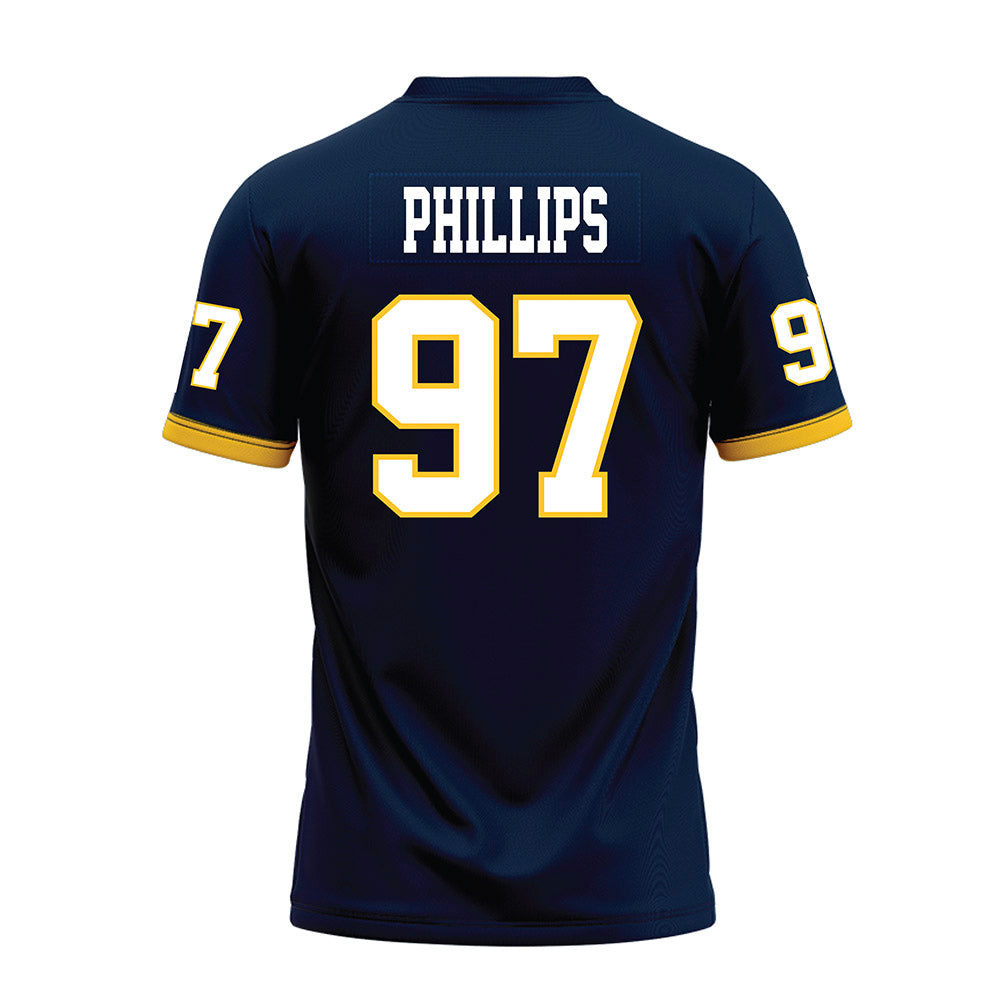 Murray State - NCAA Football : Harlem Phillips - Navy Premium Football Jersey-1