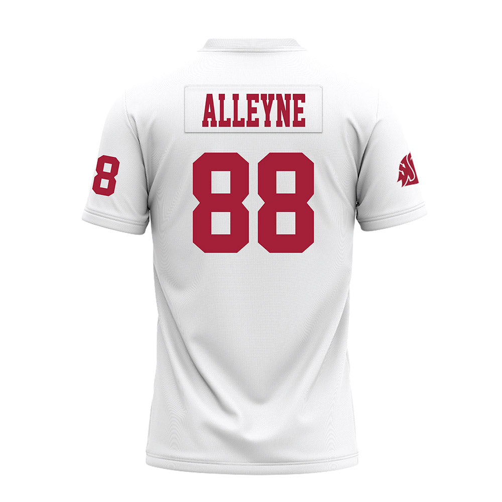 WSU - NCAA Football : Mackenzie Alleyne - White Premium Football Jersey-1
