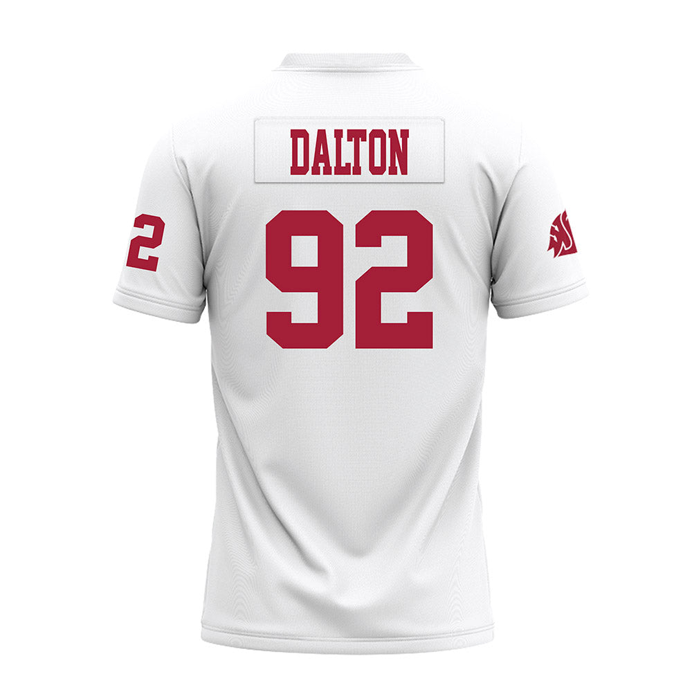 WSU - NCAA Football : Darrion Dalton - White Premium Football Jersey-1