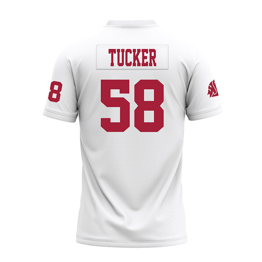 WSU - NCAA Football : Malijah Tucker - White Premium Football Jersey-1