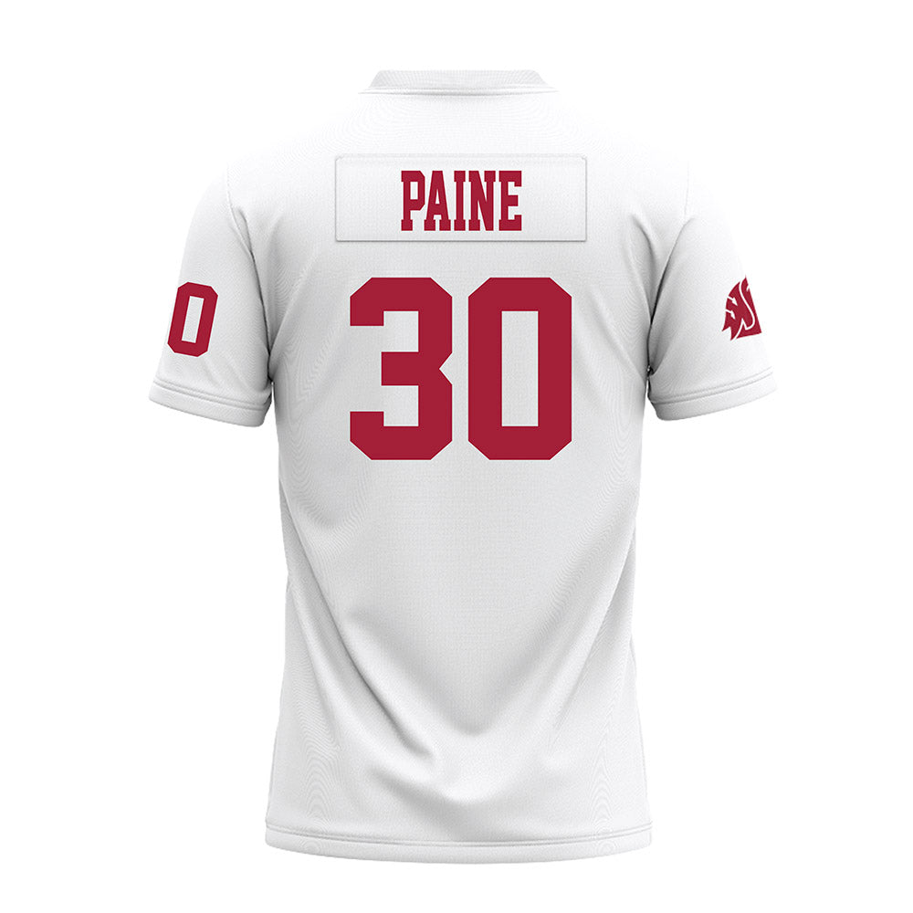 WSU - NCAA Football : Dylan Paine - White Premium Football Jersey-1