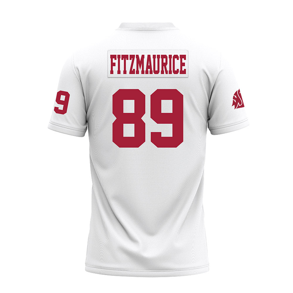 WSU - NCAA Football : Donovan Fitzmaurice - White Premium Football Jersey-1