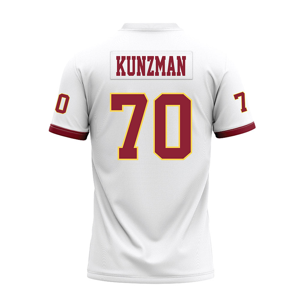 NSU - NCAA Football : Jeffrey Kunzman - White Premium Football Jersey-1