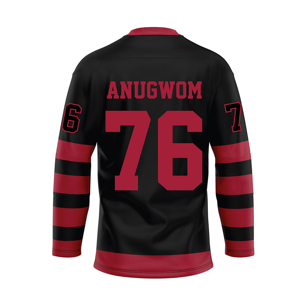 Alabama - NCAA Football : Arkel Anugwom - Black Hockey Jersey-1