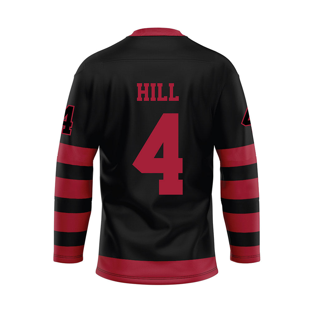 Alabama - NCAA Football : Daniel Hill - Black Hockey Jersey-1