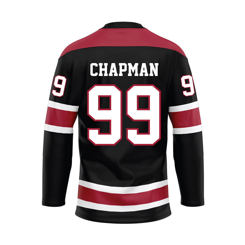 Alabama - NCAA Football : Josh Chapman - Black Hockey Jersey-1