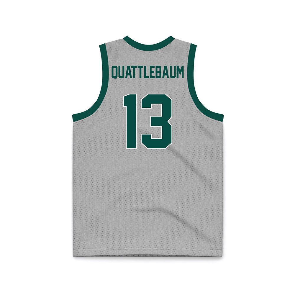 Jacksonville - NCAA Women's Basketball : LaRonda Quattlebaum - Grey Basketball Jersey-1