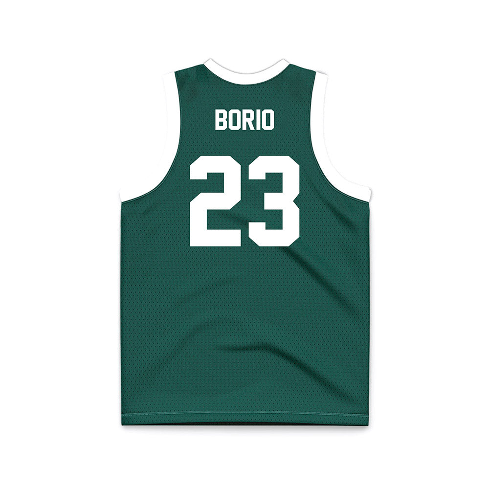 Jacksonville - NCAA Men's Basketball : Enrico Borio - Green Basketball Jersey