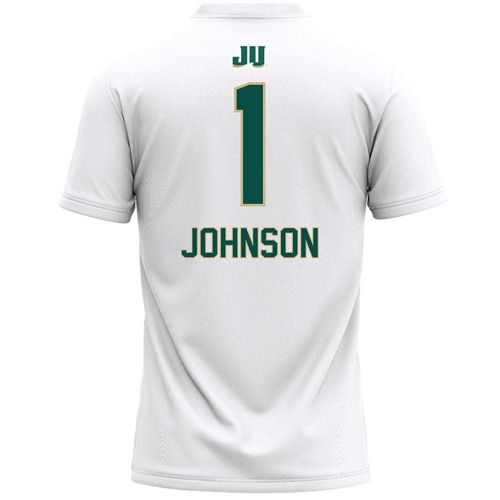 Jacksonville - NCAA Women's Lacrosse : Olivia Johnson - White Lacrosse Jersey-1