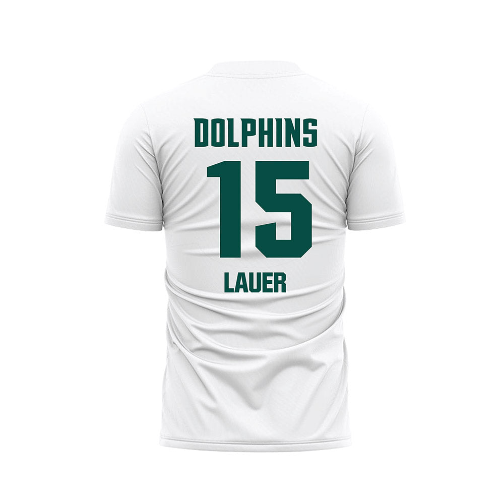 Jacksonville - NCAA Women's Soccer : Payton Lauer - White Soccer Jersey-1