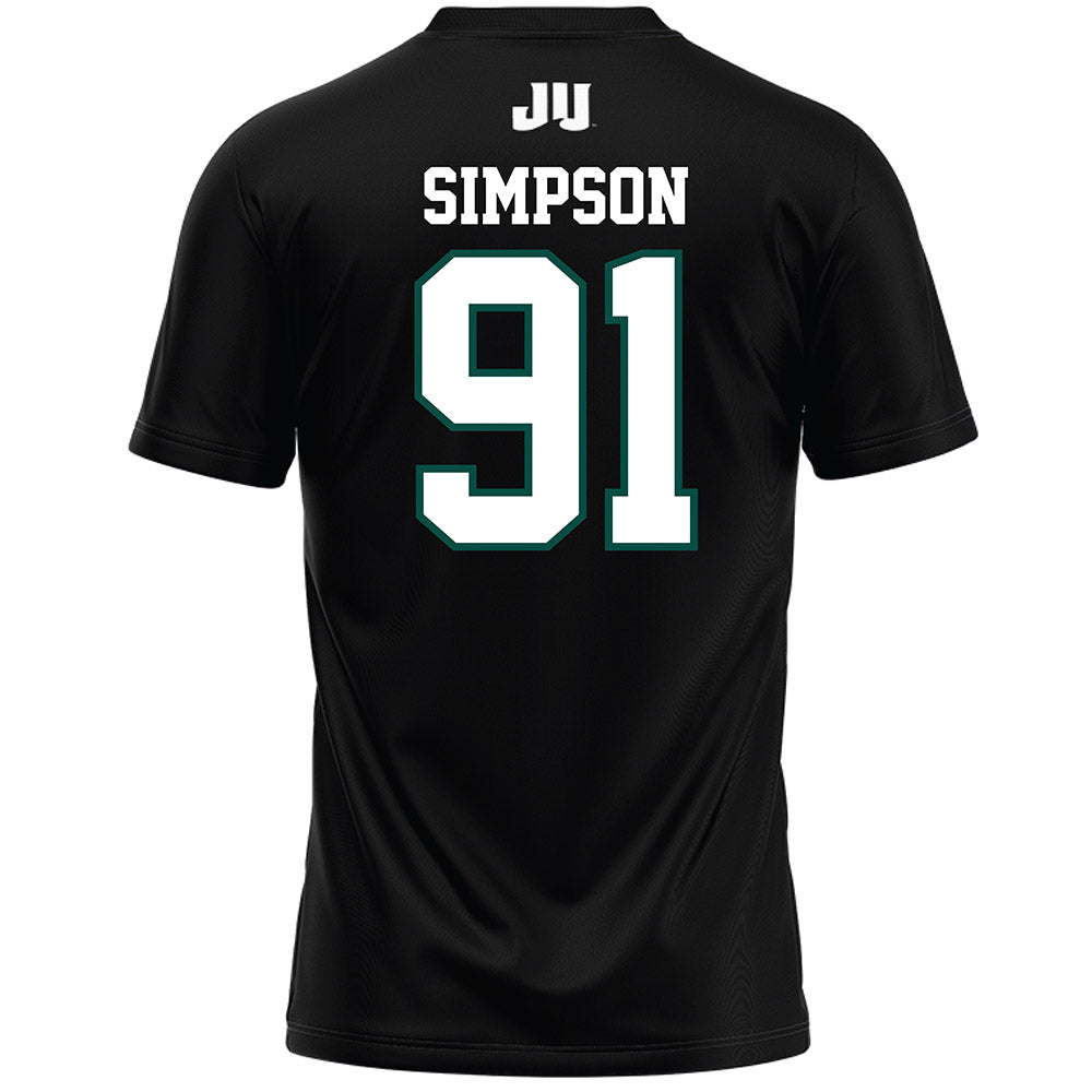 Jacksonville - NCAA Men's Lacrosse : Riley Simpson - Black Lacrosse Jersey