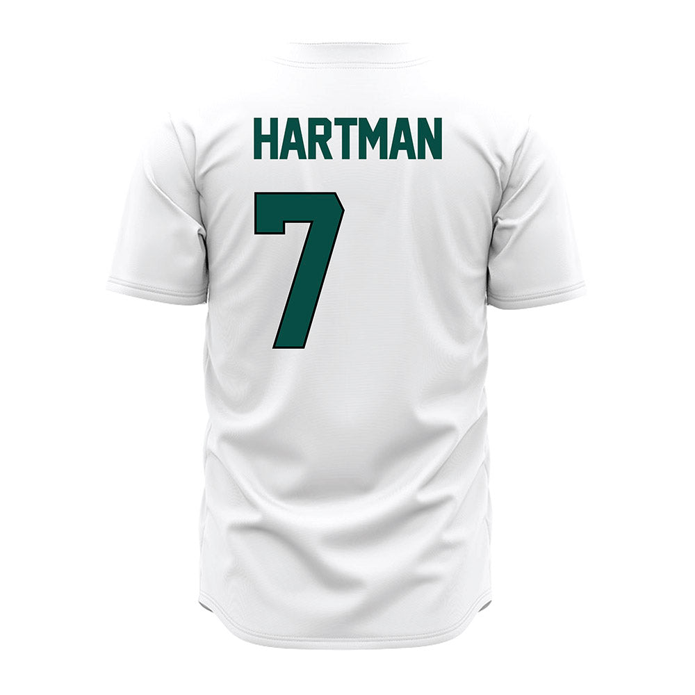 Jacksonville - NCAA Baseball : Logan Hartman - White Jersey