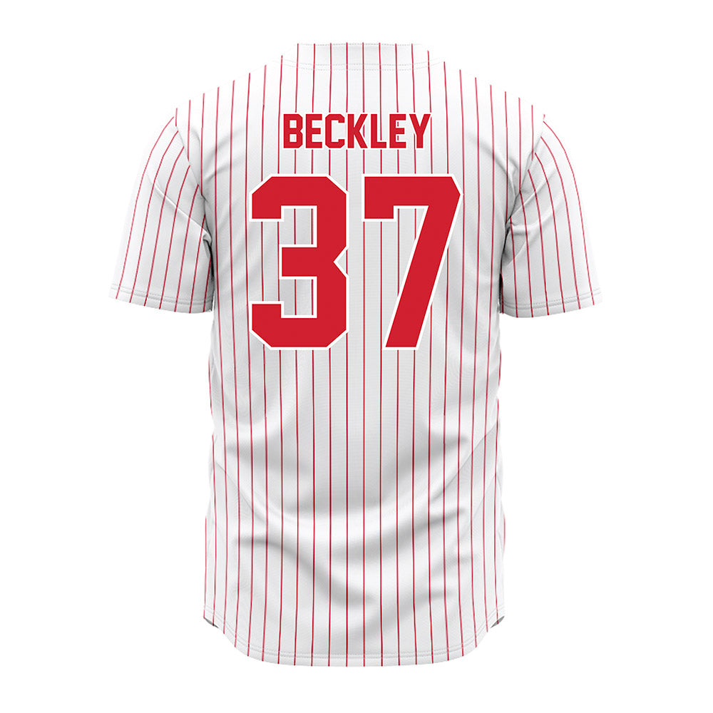 Youngstown State - NCAA Baseball : Nathan Beckley - Pinstripe Jersey-1