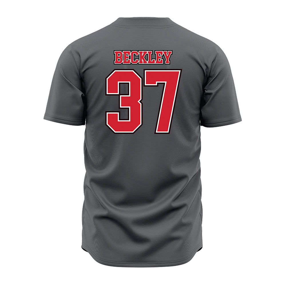 Youngstown State - NCAA Baseball : Nathan Beckley - Grey Jersey-1