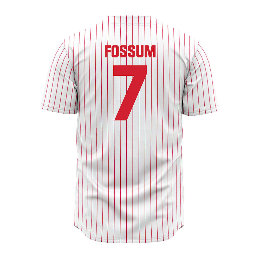 Youngstown State - NCAA Baseball : Kyle Fossum - Pinstripe Jersey-1