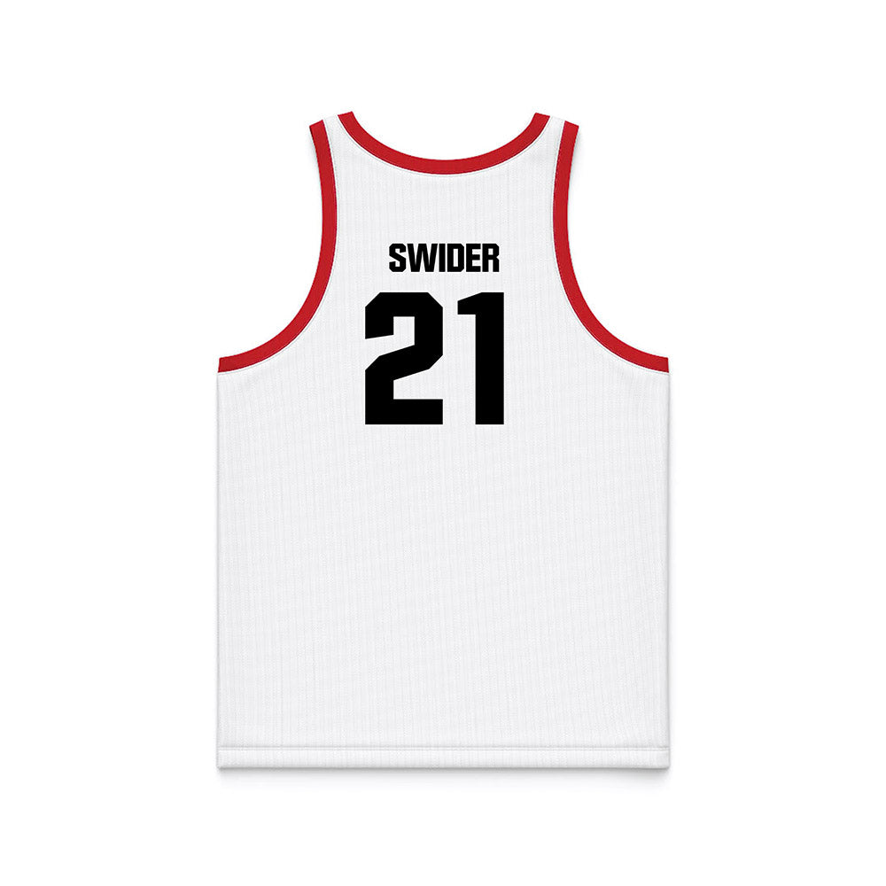 Youngstown State - NCAA Men's Basketball : Connor Swider - White Basketball Jersey-1