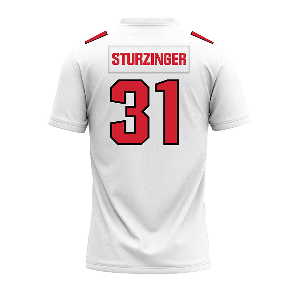 Youngstown State - NCAA Football : Weston Sturzinger - White Premium Football Jersey-1