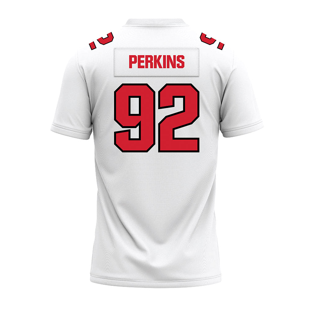 Youngstown State - NCAA Football : Devaughn Perkins - White Premium Football Jersey-1