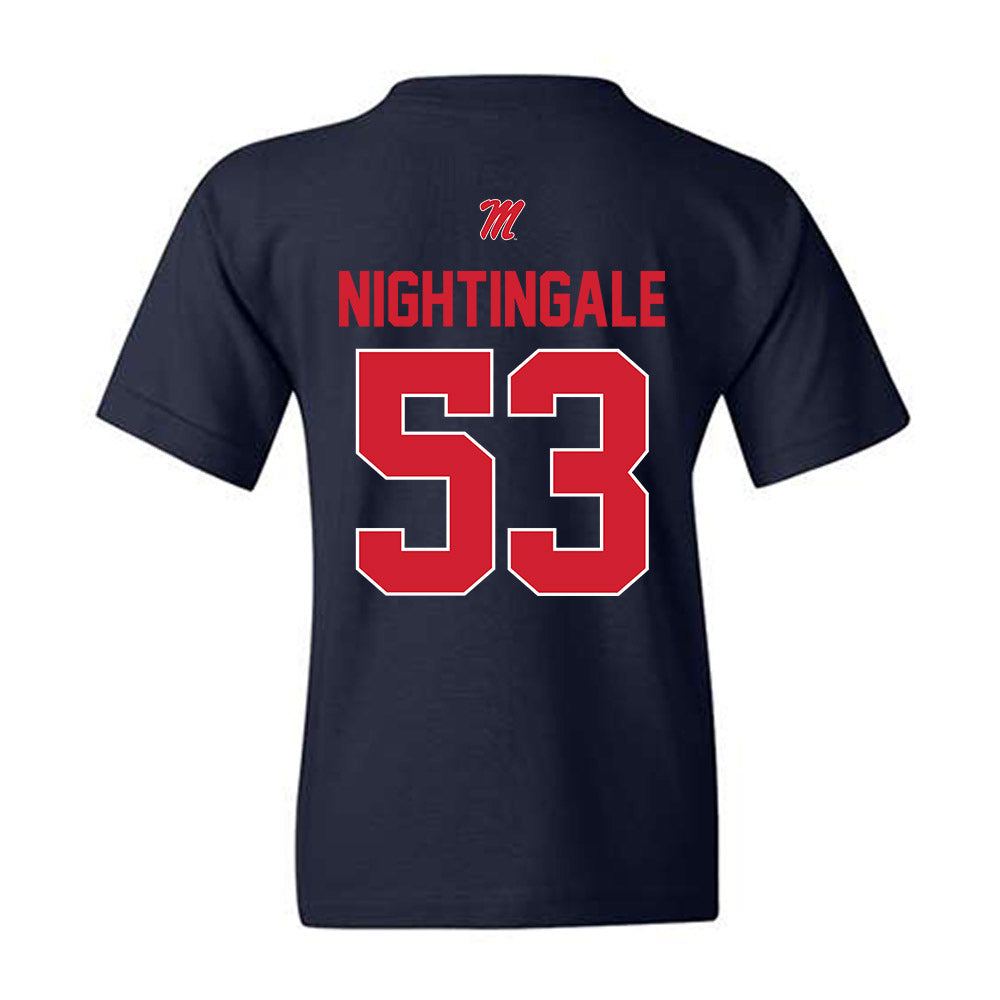 Ole Miss - NCAA Football : Trey Nightingale - Youth T-Shirt-1