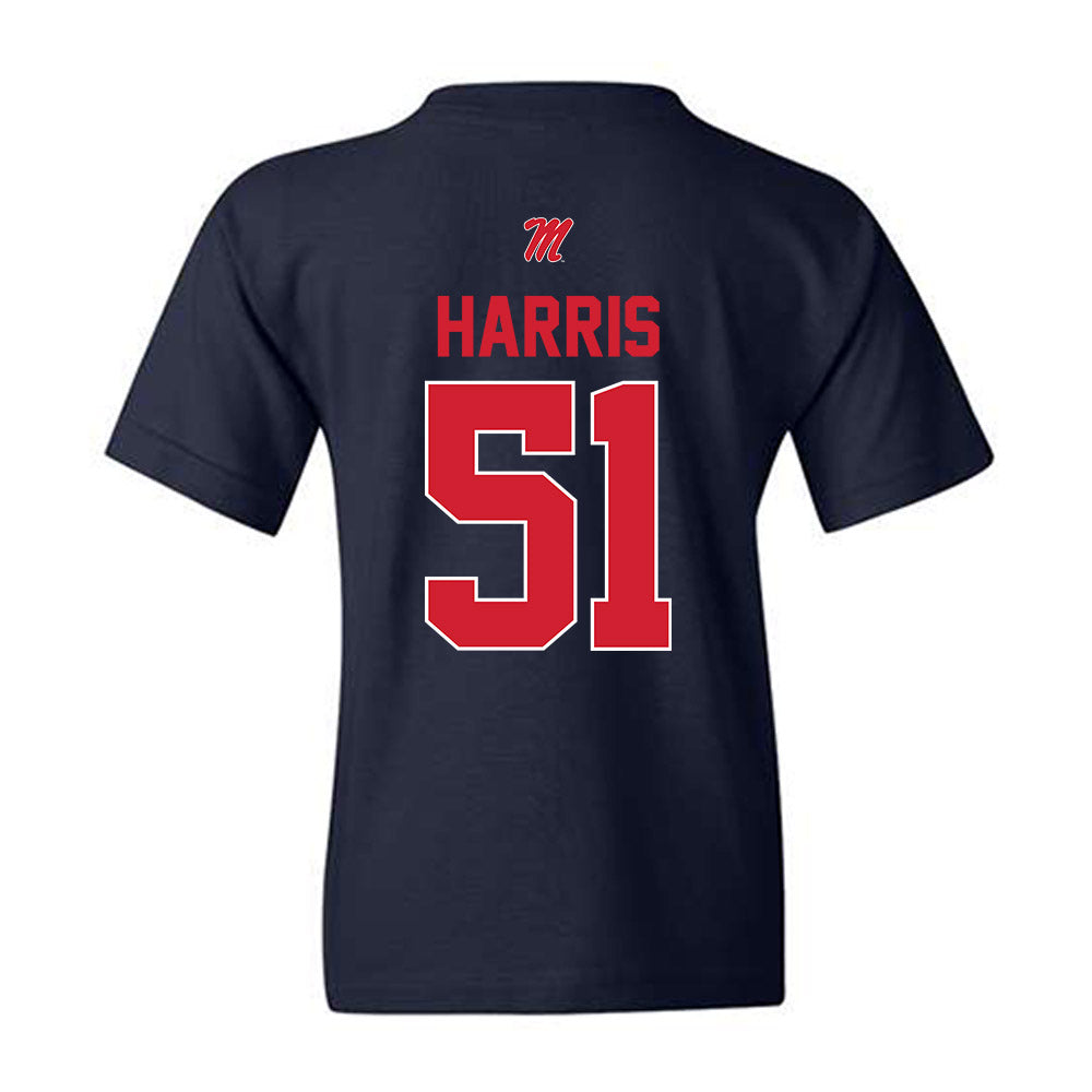Ole Miss - NCAA Football : Zxavian Harris - Youth T-Shirt-1