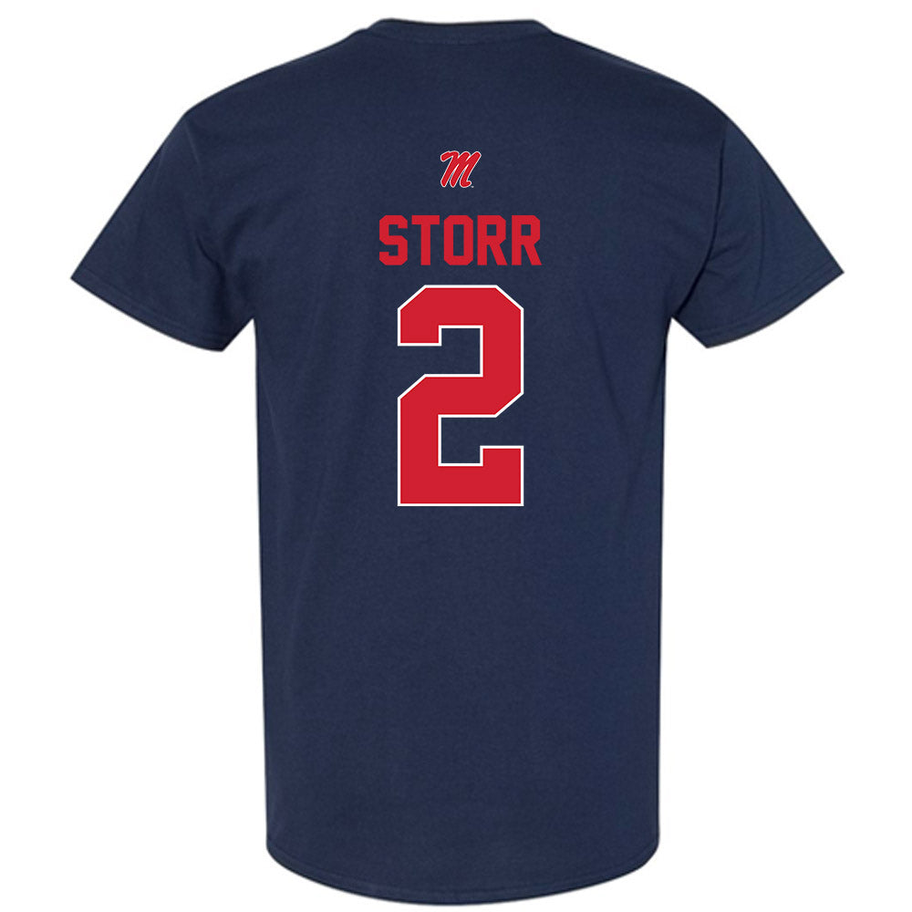 Ole Miss - NCAA Men's Basketball : AJ Storr - T-Shirt-1