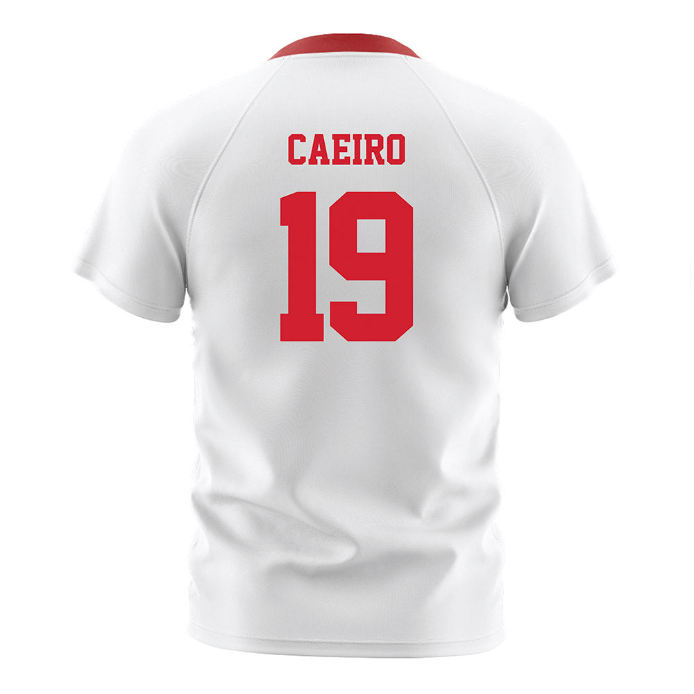 NC State - NCAA Men's Soccer : Pedro Caeiro - White Soccer Jersey-1