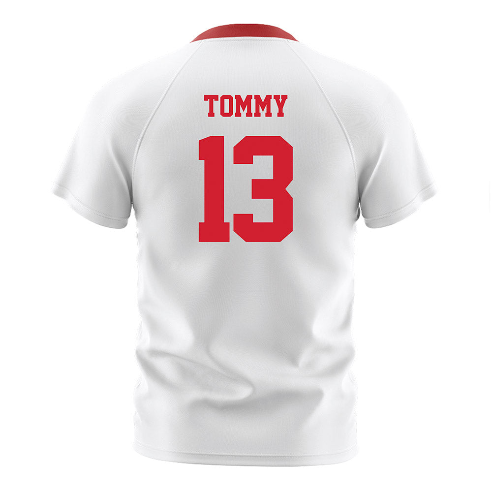 NC State - NCAA Men's Soccer : Calem Tommy - White Soccer Jersey-1