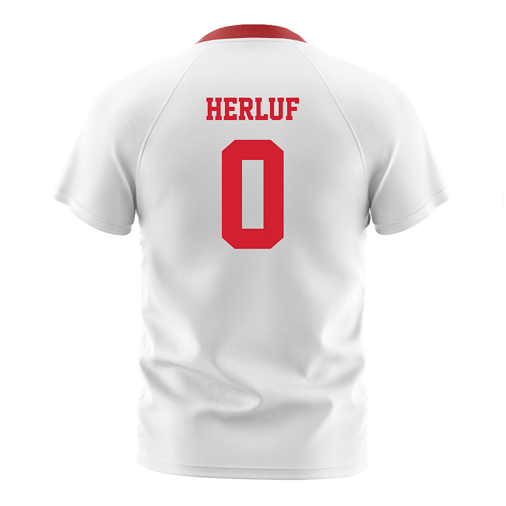 NC State - NCAA Men's Soccer : Christian Herluf - White Soccer Jersey-1