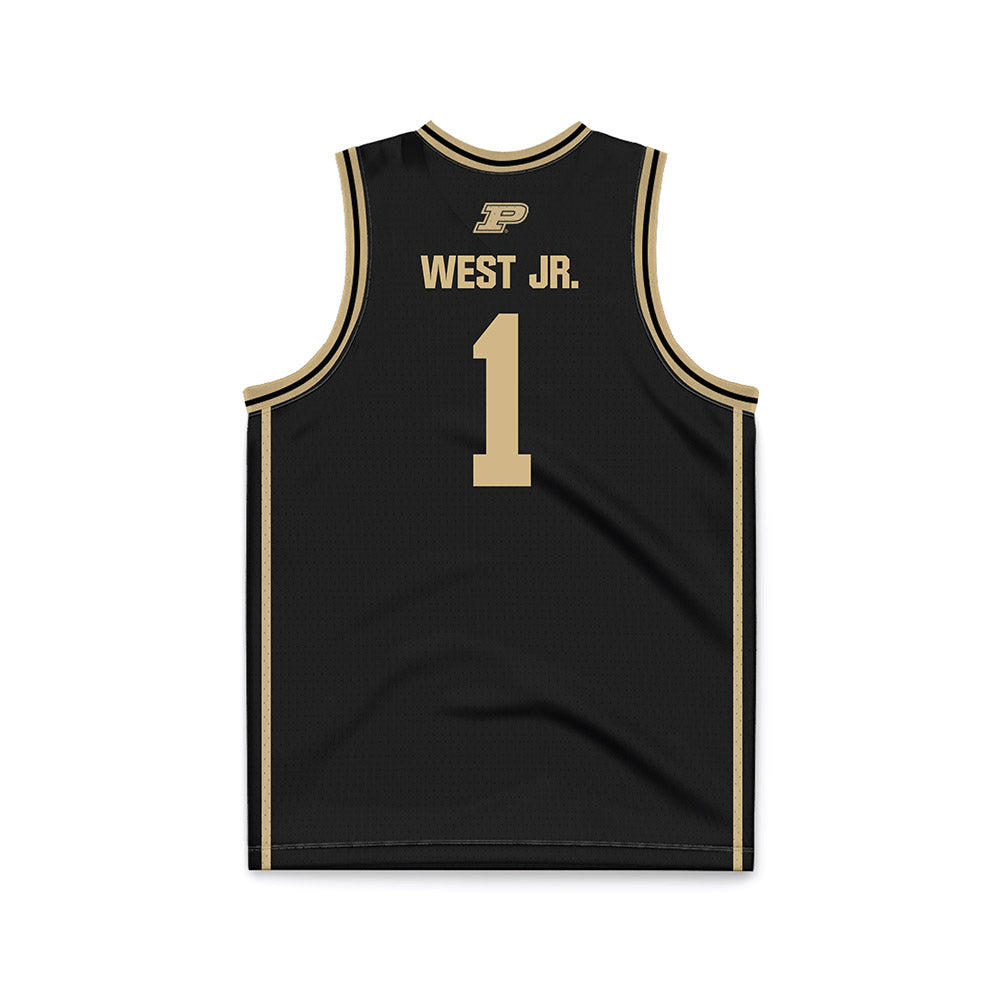 Purdue - NCAA Men's Basketball : Antione West Jr. - Black Basketball Jersey-1