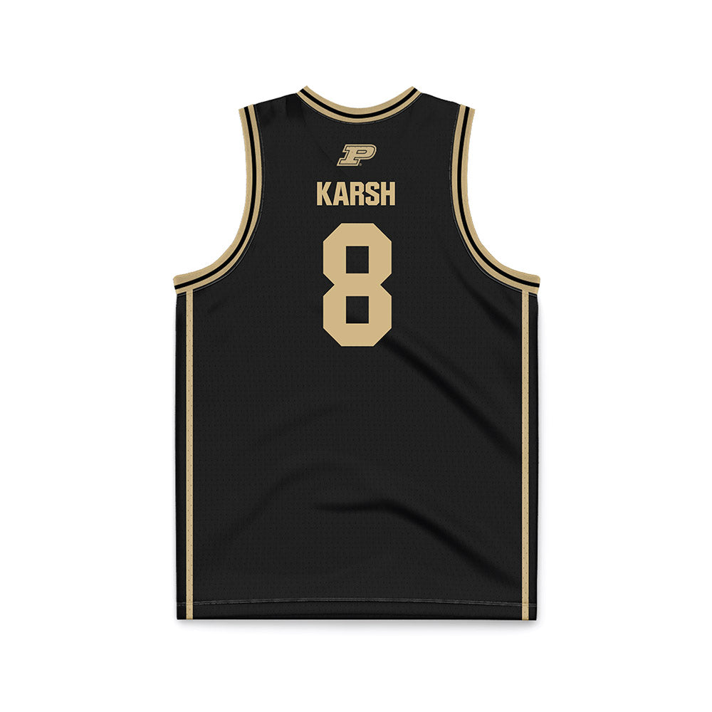 Purdue - NCAA Women's Basketball : Hila Karsh - Black Basketball Jersey-1