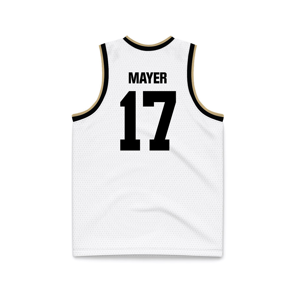 Purdue - NCAA Men's Basketball : Omer Mayer - White Basketball Jersey-1