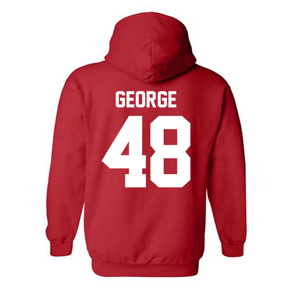 Ohio State - NCAA Football : Logan George - Classic Shersey Hooded Sweatshirt-1