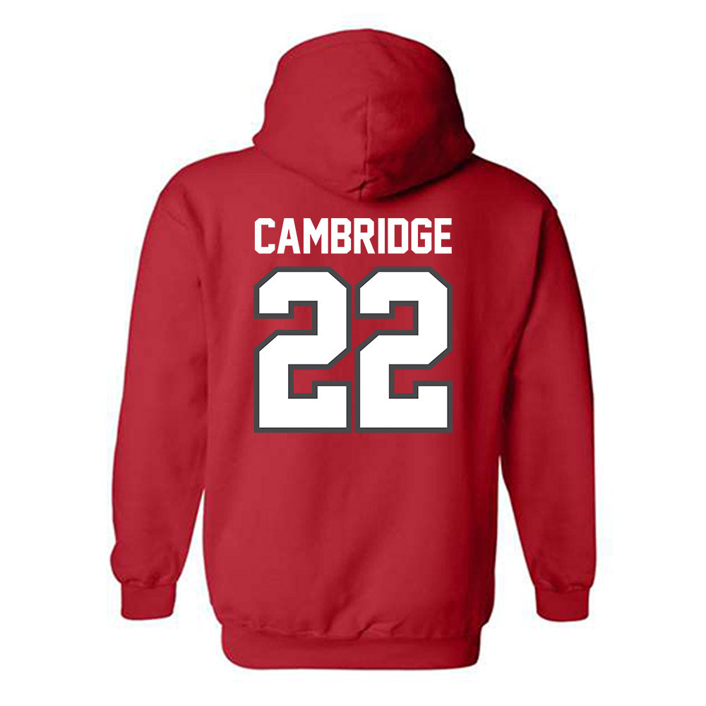 Ohio State - NCAA Women's Basketball : Jaloni Cambridge - Sports Shersey Hooded Sweatshirt-1
