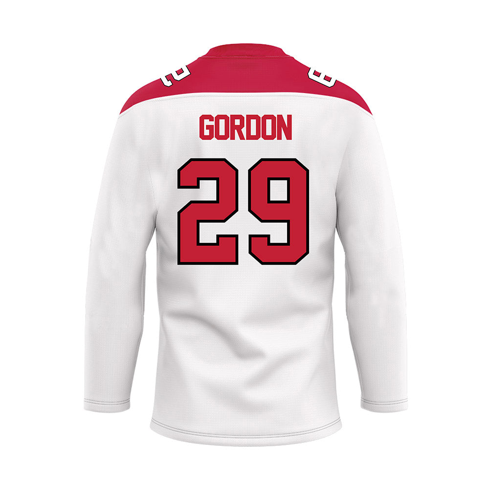 Ohio State - NCAA Men's Ice Hockey : Ryan Gordon - White Hockey Jersey-1