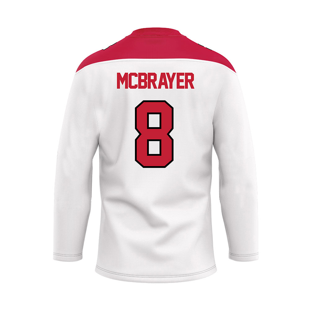Ohio State - NCAA Men's Ice Hockey : Nathan McBrayer - White Hockey Jersey-1