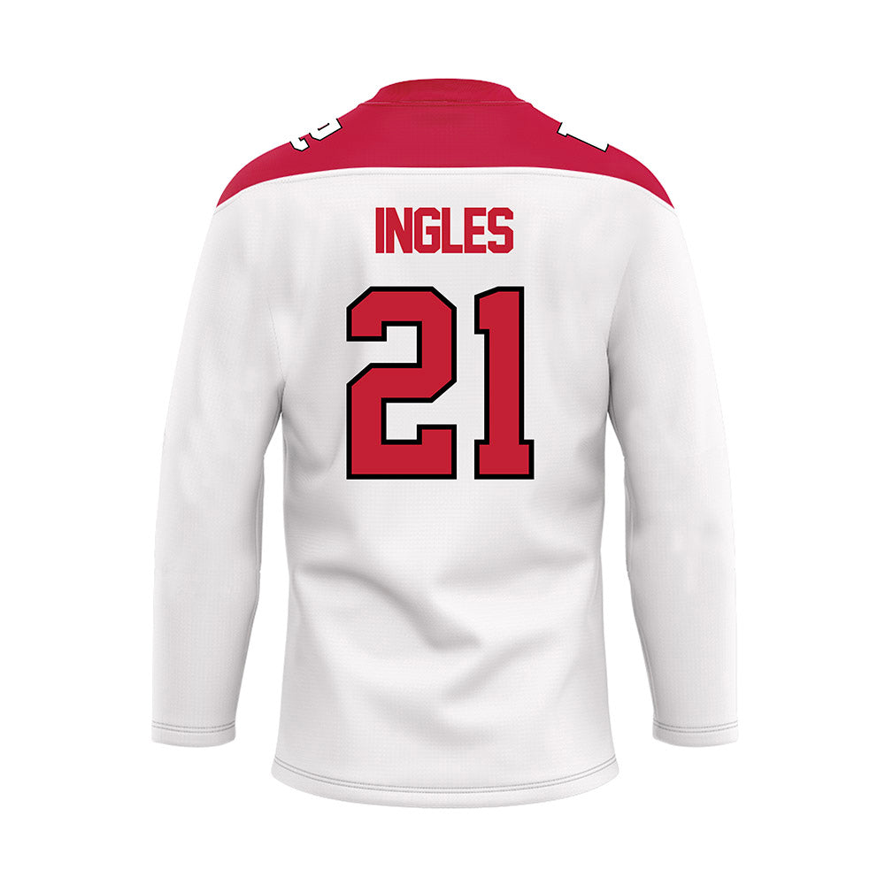 Ohio State - NCAA Men's Ice Hockey : Bryce Ingles - White Hockey Jersey-1