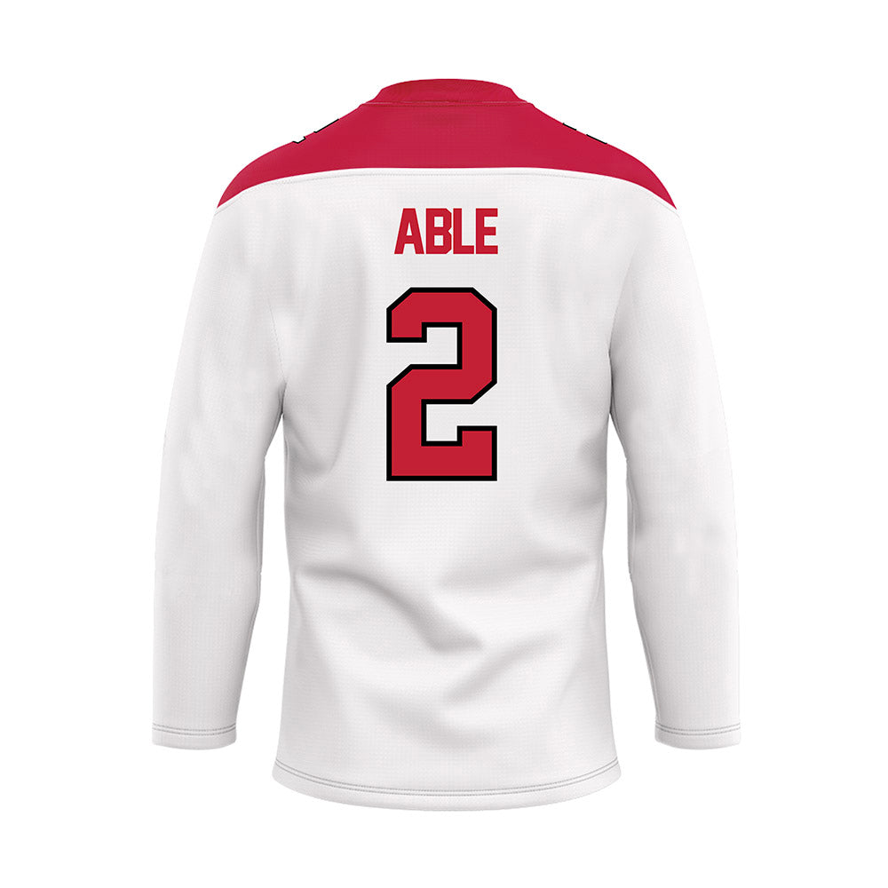 Ohio State - NCAA Men's Ice Hockey : Chris Able - White Hockey Jersey-1