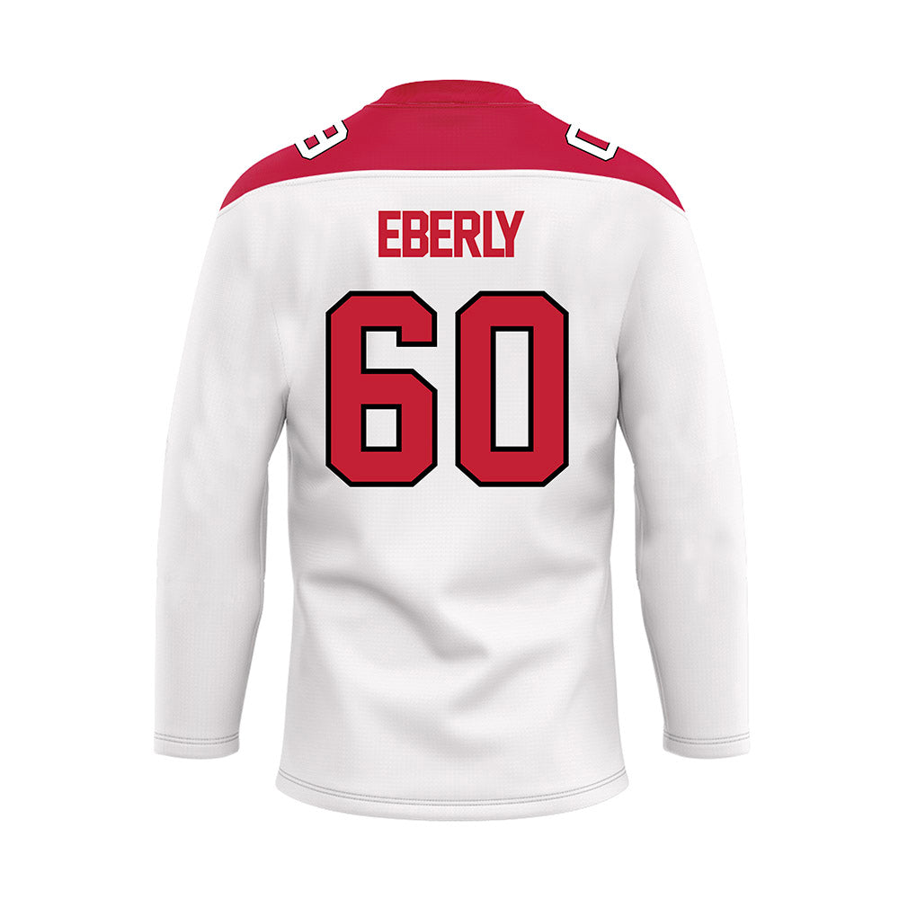 Ohio State - NCAA Men's Ice Hockey : Kristoffer Eberly - White Hockey Jersey-1