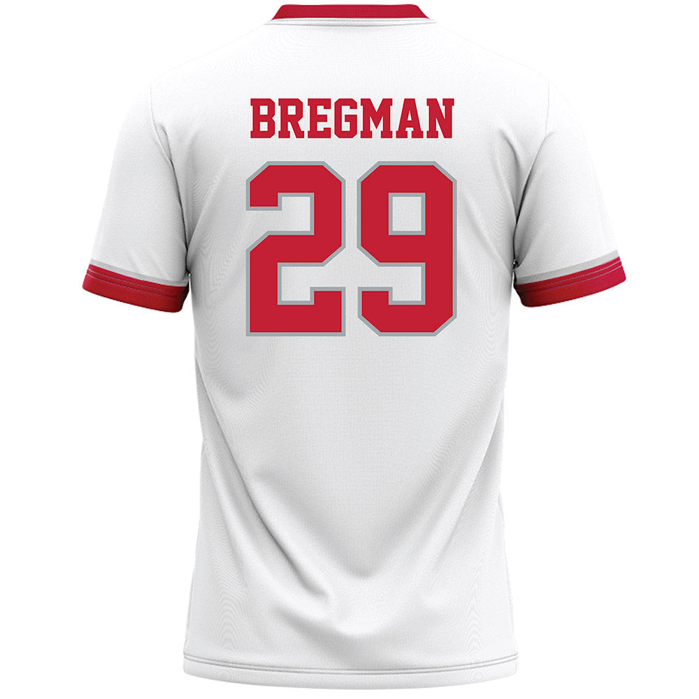 Ohio State - NCAA Men's Lacrosse : Mason Bregman - White Lacrosse Jersey -1