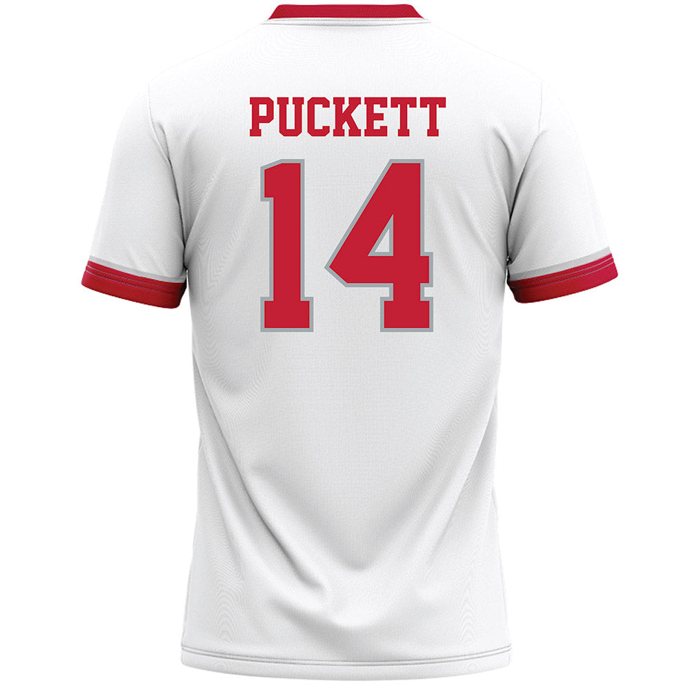 Ohio State - NCAA Men's Lacrosse : Colin Puckett - White Lacrosse Jersey -1