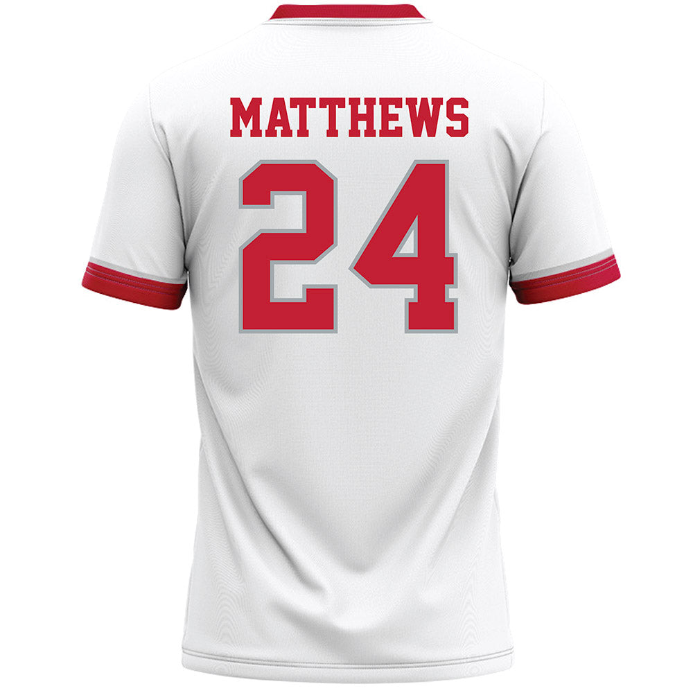 Ohio State - NCAA Men's Lacrosse : Gannon Matthews - White Lacrosse Jersey
