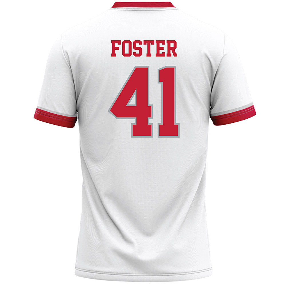 Ohio State - NCAA Men's Lacrosse : Kyle Foster - White Lacrosse Jersey -1