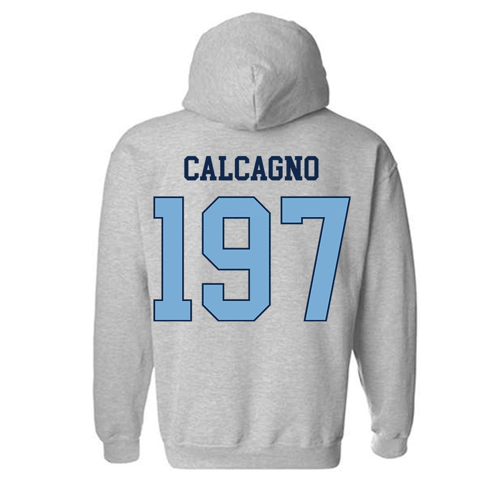 UNC - NCAA Wrestling : Mikey Calcagno - Classic Shersey Hooded Sweatshirt-1