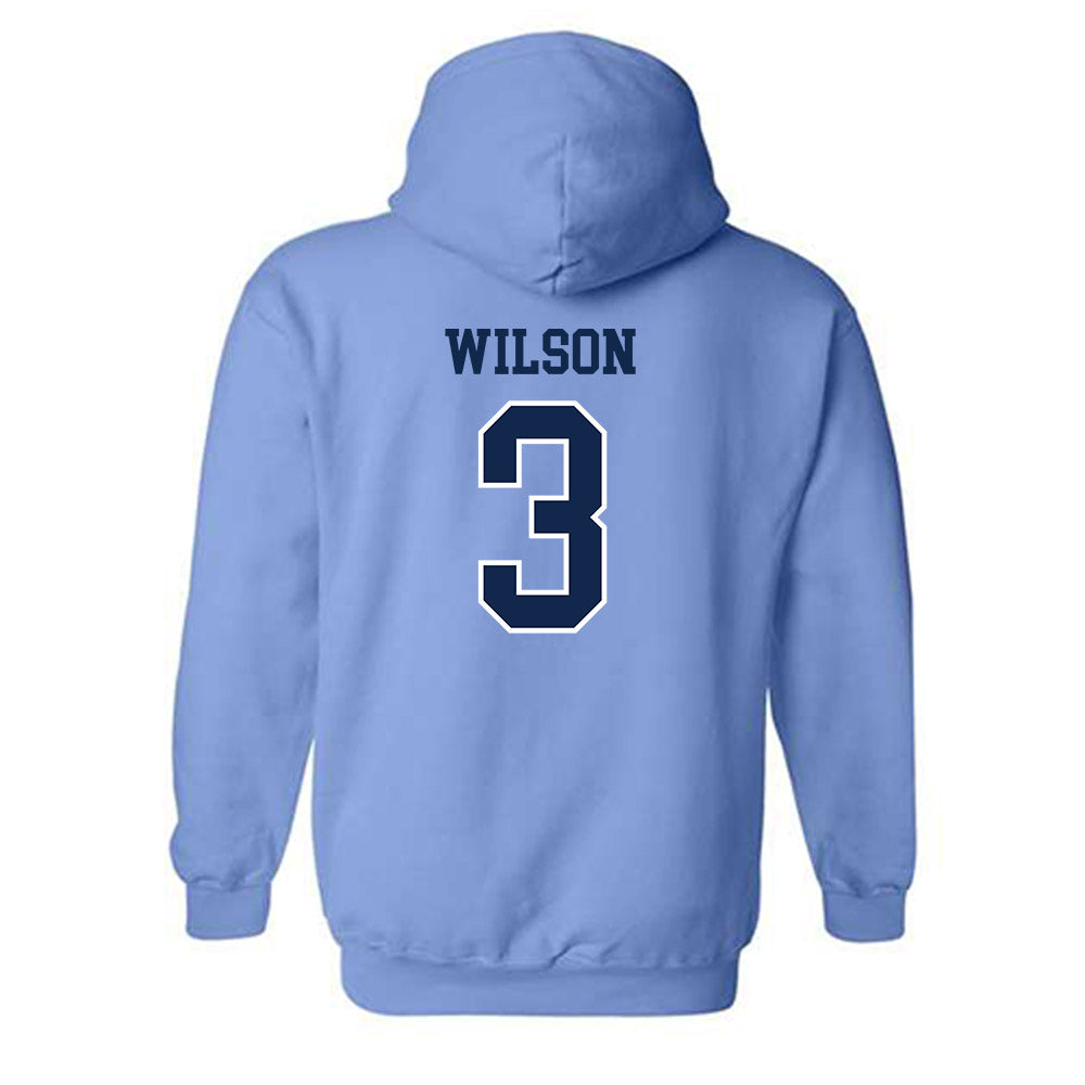 UNC - NCAA Men's Lacrosse : Brevin Wilson - Classic Shersey Hooded Sweatshirt-1