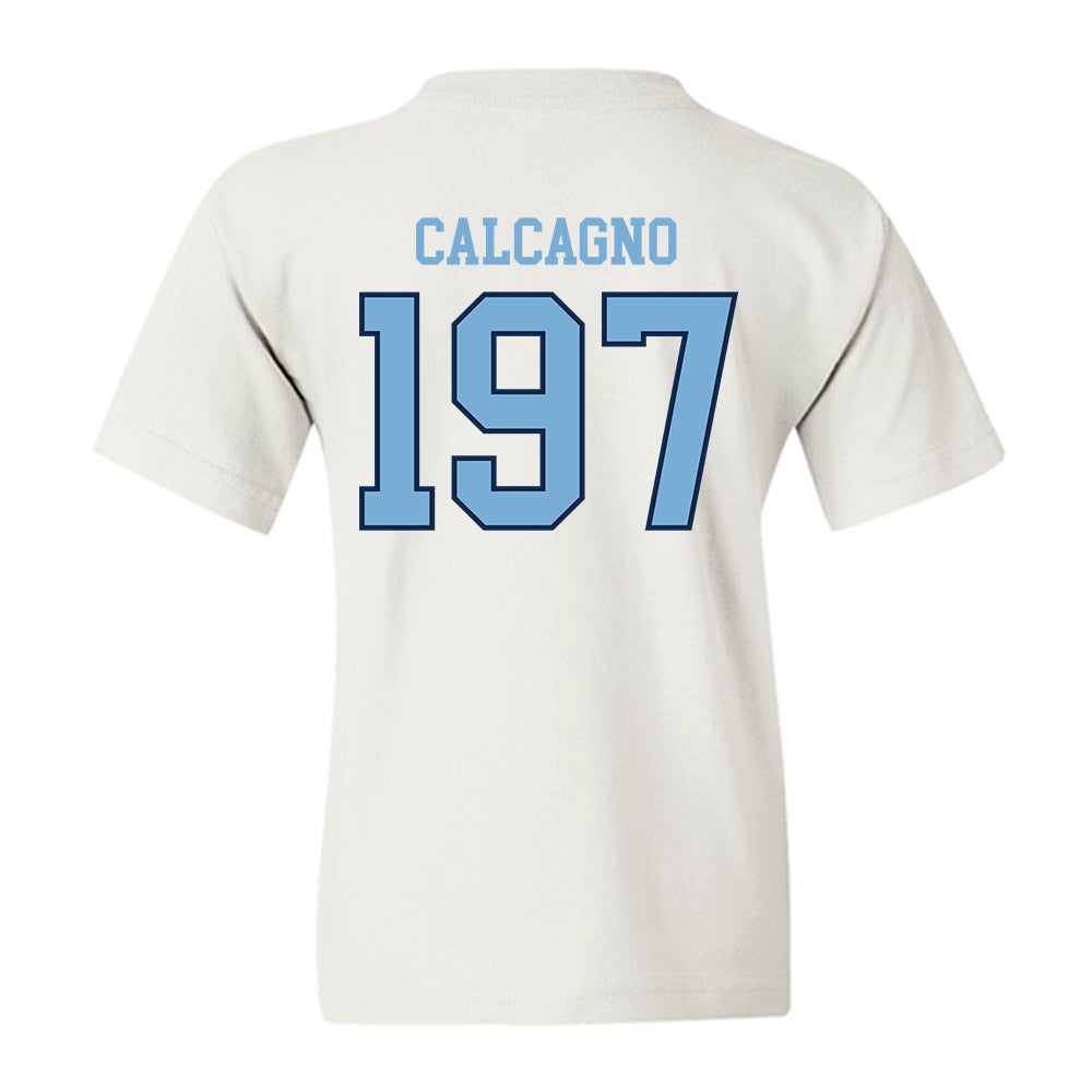 UNC - NCAA Wrestling : Mikey Calcagno - Classic Shersey Youth T-Shirt-1